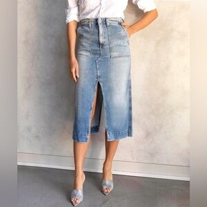 AG Lana Denim Midi Skirt